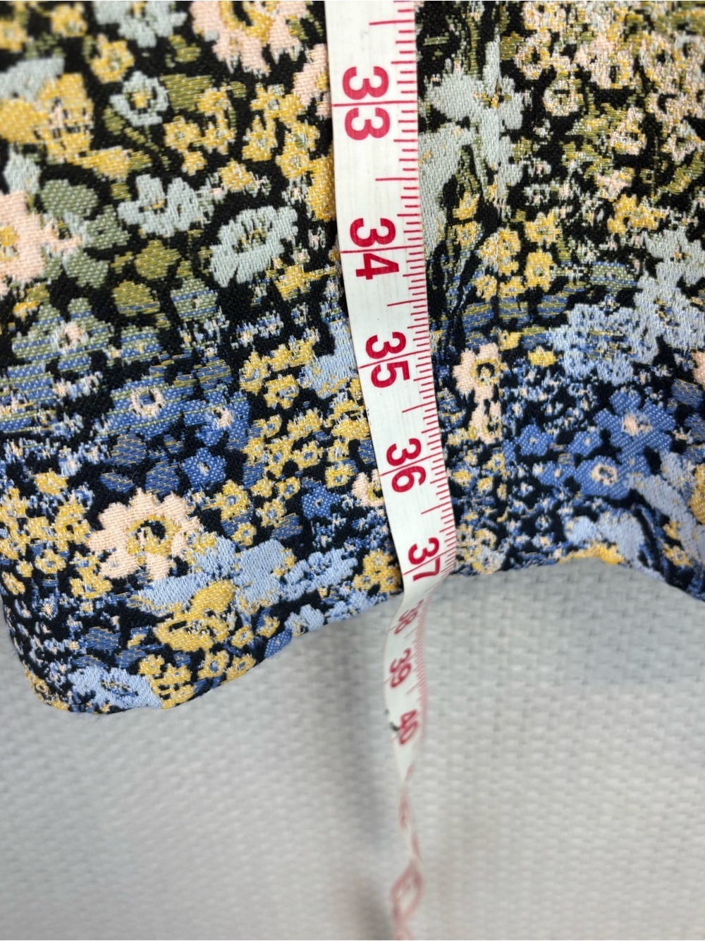 Brooks Brothers Blue Floral Upholstery French Woven Jacquard Tea Dress Sz 12 - Picture 10 of 11